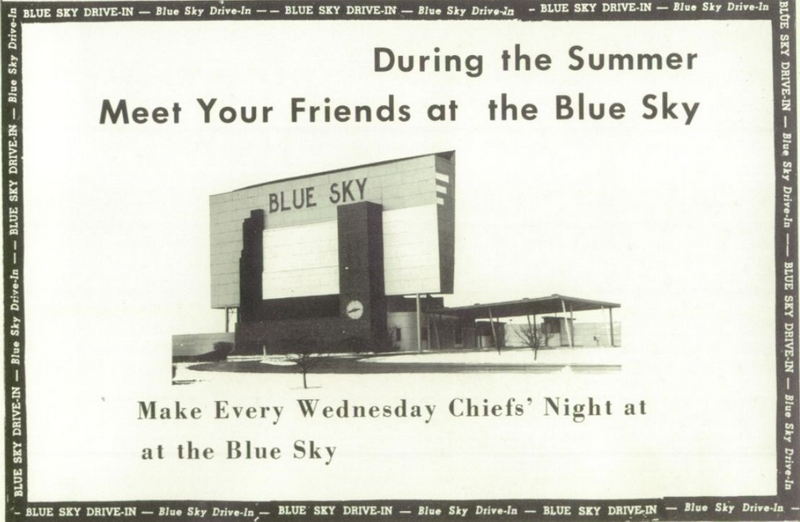 Blue Sky Drive-In Theatre - Yearbook Ad (newer photo)